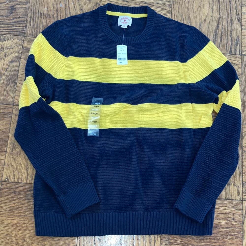 Brooks Brothers Men's Crewneck Striped Sweater size L